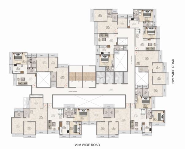 ami Jimmy Park Nerul 1 BHK Unit Floor Plan